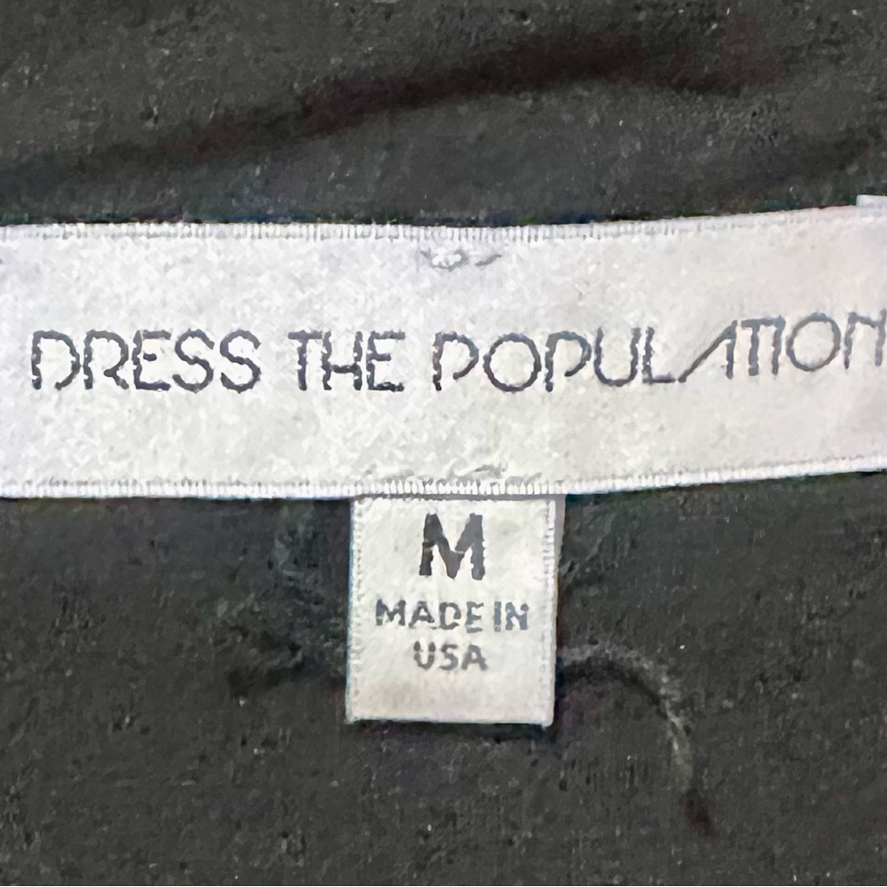 Dress the Population Black and Silver Sequin Sheath Midi Dress - Picture 3 of 6